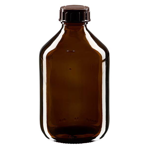 300ml lääkepullo ruskea, jossa ruskea ApoGlas-korkki 300ml lääkepullo ruskea, jossa ruskea ApoGlas-korkki