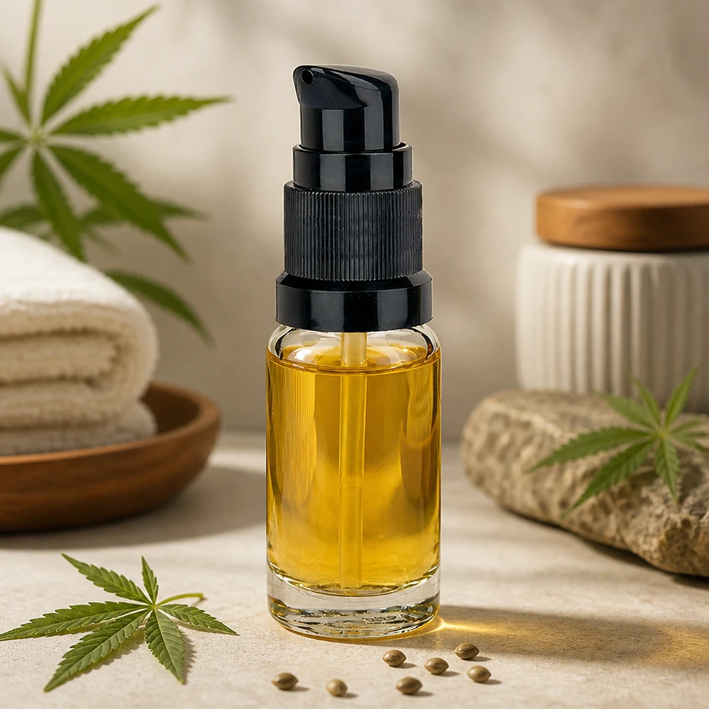 10ml pumppupullo musta vakiokorkki ClearLine UT18/10 Musta 10 ml:n pumppupullo ClearLine UT18/10, jossa on kultaista öljyä vaalealla pohjalla