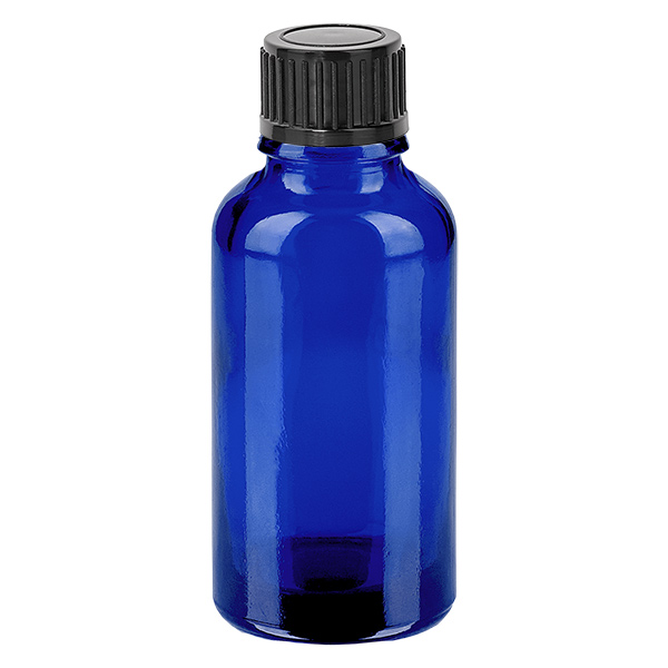 30ml pullo 11mm kierrekorkki musta vakio BlueLine UT18/30