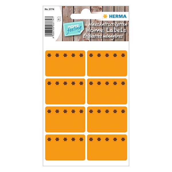 Pakastetarrat oranssi (48 tarraa) 26x40mm.