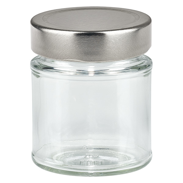 154ml pyöreä purkki + BasicSeal kansi hopea syvä UNiTWIST