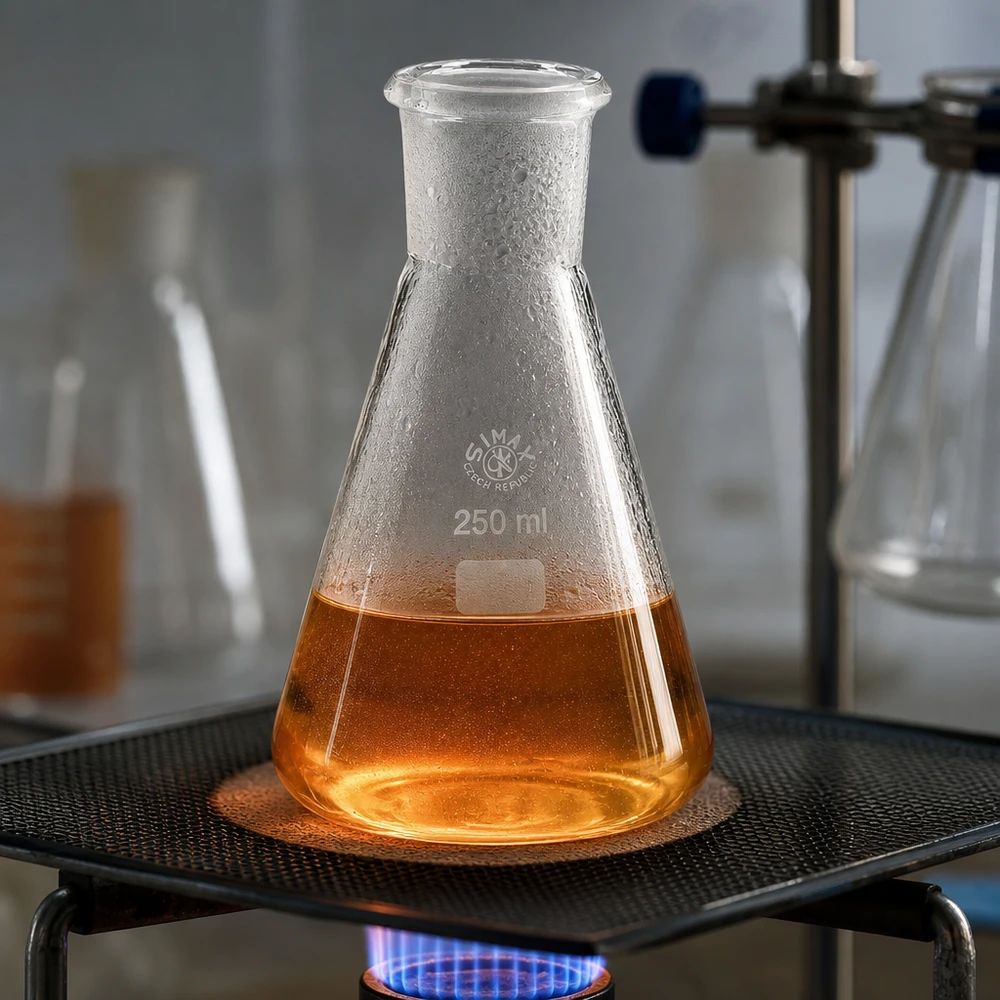 Erlenmeyer-pullo 250ml, jossa on vakiohiottu liitos (29/32).