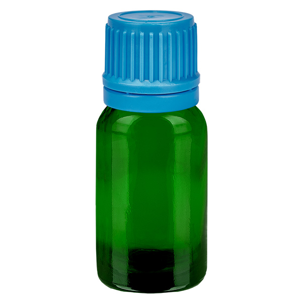 10ml pullo 11mm kierrekorkki sininen väärentämisen estävä korkki GreenLine UT18/10