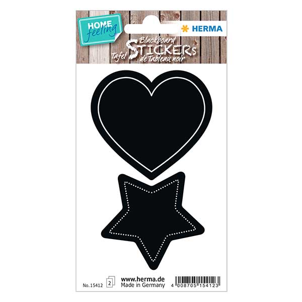 "Sydän ja tähti" -taulutarrat (4 tarraa)