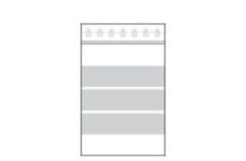 Painonapilla suljettavat pussit, joissa on kirjoitusalue