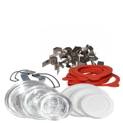 WECK-kiinnikkeet, kumit, lasikannet, tuoreuden säilyttävät kannet