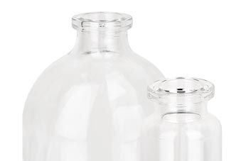 Kirkkaat lasiset injektiopullot, 5–100 ml