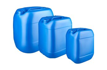 Sininen kanisteri ilman korkkia