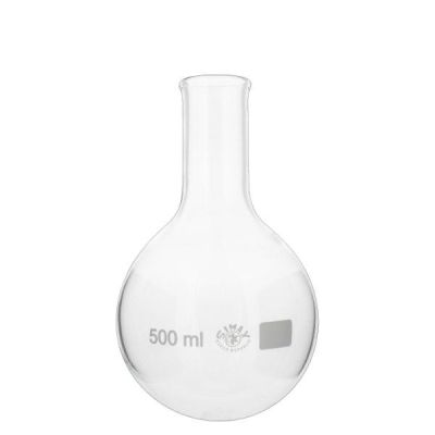 Lämpöä kestävä, kapeakaulainen borosilikaattipallo