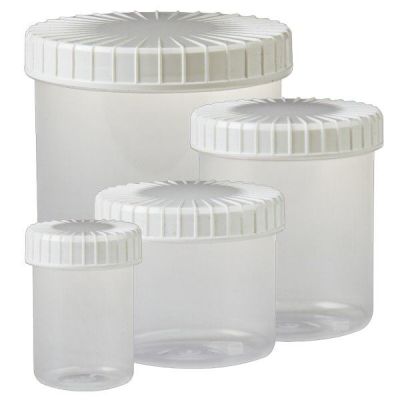 Läpinäkyvät ruuvikotelot, jossa on uritettu kansi