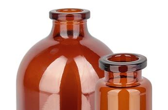 Ruskeat lasiset injektiopullot, 5–100 ml